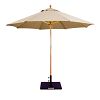 23272 - Galtech International - 9' Double Pulley Octagonal Umbrella 72: Camel DW: Dark WoodSunbrella Solid Colors - Quick Ship -