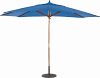 279DW53 - Galtech International - 8' x 11' Oval Shade with Quad Pulley 53: Pacific Blue DW: Dark WoodSunbrella Solid Colors -