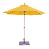 537TK47 - Galtech International - Rotational Tilt - 9' Round Umbrella 47: Tangerine TK: TeakSunbrella Solid Colors - Quick Ship -