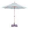 537TK64 - Galtech International - Rotational Tilt - 9' Round Umbrella 64: Spa TK: TeakSunbrella Solid Colors - Quick Ship -