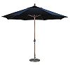 587TK48 - Galtech International - Classic - 11' Round Teak Umbrella 48: Air Blue TK: TeakSunbrella Solid Colors -