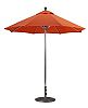 722SR98 - Galtech International - Manual Lift - 7.5' Round Umbrella 8053: Papaya Dupione SR: SilverSunbrella Patterns -