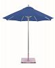 722AB73 - Galtech International - Manual Lift - 7.5' Round Umbrella 73: True Blue AB: Antique BronzeSunbrella Solid Colors - Quick Ship -