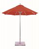 722SR56 - Galtech International - Manual Lift - 7.5' Round Umbrella 56: Jockey Red SR: SilverSunbrella Solid Colors - Quick Ship -