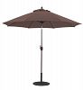 636MB70 - Galtech International - 9' Manual Tilt Octagonal Aluminum Umbrella 70: Walnut MB: BronzeSunbrella Solid Colors - Quick Ship -