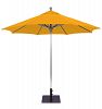732AB47 - Galtech International - 9' Octagon Commercial Umbrella 47: Tangerine AB: Antique BronzeSunbrella Solid Colors - Quick Ship -