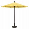 735BK77 - Galtech International - 9' Commercial Octagonal Umbrella 77: Sunflower Yellow BK: BlackSunbrella Solid Colors - Quick Ship -