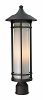 530PHM-ORB - Z-Lite - Woodland - One Light Post Oil Rubbed Bronze Finish with Matte Opal Glass - Woodland