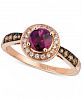 Le Vian Raspberry Rhodolite (3/4 ct. t. w. ) & Diamond (1/4 ct. t. w. ) Ring in 14k Rose Gold