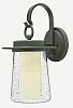 2014OZ - Hinkley Lighting - Riley - One Light Medium Outdoor Wall Mount Oil Rubbed Bronze Finish with Clear Seedy Glass - Riley