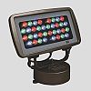 WWB1436HW30RGBZ - Jesco Lighting - WWB Series - 40W 36 LED Outdoor Hard Wire Wall Washer - 30 Beam Angle Bronze RGB Color Changing Color Output - WWB Series