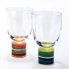 E4-ACC-160-MCLT Greens - Jesco Lighting - Envisage - 6.88 Tabletopia Red Wine Glass Multi Color Linear Transparent Green Finish - Envisage