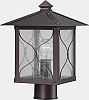 60/5615 - Nuvo Lighting - Vega - One Light Outdoor Post Lantern Classic Bronze Finish with Clear Seed Glass - Vega