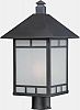 60/5605 - Nuvo Lighting - Drexel - One Light Outdoor Post Lantern Stone Black Finish with Frosted Seed Glass - Drexel