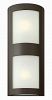 2025BZ-LED - Hinkley Lighting - Solara - 22 Inch 30W 2 LED Outdoor Wall Mount Bronze Finish with White Etched Glass - Solara