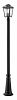 539PHMR-519P-BK - Z-Lite - Bayland - 111.2 Inch Three Light Outdoor Post Lantern Black Finish with Clear Seedy Glass - Bayland