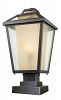 532PHBS-SQPM-ORB - Z-Lite - Memphis - 21.5 Inch One Light Outdoor Pier Mount Oil Rubbed Bronze Finish with Clear Seedy/Tinted Glass - Memphis