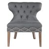 23241 - Uttermost - Shafira - 32.6 Armless Chair Elegant Charcoal Gray/Nickel/Weathered Walnut Finish - Shafira