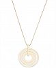 I. n. c. Gold-Tone Triple-Row Circle Pendant Necklace, 34" + 3" extender, Created for Macy's
