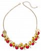 I. n. c. Gold-Tone Disc & Stone Bauble Necklace, 21" + 3" extender, Created for Macy's