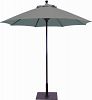 725bk66 - Galtech International - Manual Lift - 7.5' Round Umbrella 66: Coal BK: BlackSunbrella Solid Colors - Quick Ship -