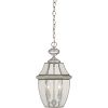 NY1909P - Quoizel Lighting - Newbury - 2 Light Outdoor Hanging Lantern Pewter Finish with Clear Seedy Glass - Newbury