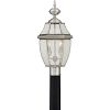 NY9011K - Quoizel Lighting - Newbury - Two Light Outdoor Post Lantern Mystic Black Finish with Clear Seedy Glass - Newbury