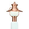 5154-CO-RI - Norwell Lighting - Budapest - One Light Small Outdoor Post Lantern Copper Finish with Ribbed Glass - Budapest
