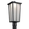49625BKTLED - Kichler Lighting - Amber Valley - 19.75 1 LED Outdoor Post Lantern Textured Black Finish - Amber Valley