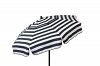1342 - Parasol Enterprises - Italian - 6' Umbrella with Beach Pole Stripe Black/White Finish -