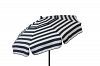 1341 - Parasol Enterprises - Italian - 6' Umbrella with Patio Pole Stripe Black/White Finish -
