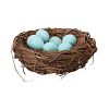 857098 - Dimond Home - European - 9 Starling Eggs In Nest Blue Finish - European