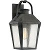 CRG8410MB - Quoizel Lighting - Carriage - 150W 1 Light Outdoor Large Wall Lantern Mottled Black Finish with Clear Seedy Glass - Carriage