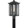 EVG9011EK - Quoizel Lighting - Everglade - 150W 1 Light Outdoor Large Post Lantern Earth Black Finish with Clear Water Glass - Everglade