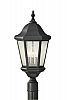 OL5907BK - Feiss - Martinsville - Three Light Outdoor Post Mount Black Finish with Clear Seeded Glass - Martinsville