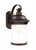 8919291S-71 - Sea Gull Lighting - Hermitage - 15.25 14W 1 LED Medium Outdoor Wall Lantern Antique Bronze Finish with Frosted Glass - Hermitage