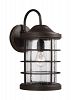 8624401-71 - Sea Gull Lighting - Sauganash - One Light Outdoor Wall Mount Antique Bronze Finish with Clear Seeded Glass - Sauganash