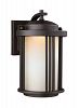 8547991DS-71 - Sea Gull Lighting - Crowell - 10 9W 1 LED Small Outdoor Wall Lantern Antique Bronze Finish with Creme Parchment Glass - Crowell
