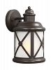 8621451EN-71 - Sea Gull Lighting - Lakeview - 9W One Light Outdoor Medium Wall Lantern Antique Bronze Finish with Etched Seeded Glass - Lakeview
