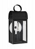 8514801EN-12 - Sea Gull Lighting - Conroe - One Light Outdoor Wall Lantern Black Finish with Clear Glass - Conroe