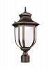 8236391S-71 - Sea Gull Lighting - Childress - 20.5 14W 1 LED Outdoor Post Lantern Antique Bronze Finish with Satin Etched Glass - Childress