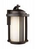 8747901-71 - Sea Gull Lighting - Crowell - One Light Medium Outdoor Wall Lantern Medium Base: 100W Antique Bronze Finish with Creme Parchment Glass - Crowell