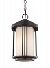 6247901-71 - Sea Gull Lighting - Crowell - One Light Outdoor Pendant Medium Base: 100W Antique Bronze Finish with Creme Parchment Glass - Crowell