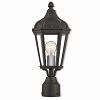 76184-14 - Livex Lighting - Morgan - One Light Outdoor Post Top Lantern Textured Black Finish with Clear Glass - Morgan