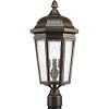 P540002-020 - Progress Lighting - Verdae - Three Light Outdoor Post Lantern Antique Bronze Finish with Clear Seeded Glass - Verdae