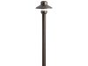 15506CBR - Kichler Lighting - Oner Light Dome Small Hat Path Light Centennial Brass Finish with Clear Tempered Soda Lime Glass with Brass Shade -