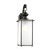 84670EN3-71 - Sea Gull Lighting - Jamestowne - 20.25 Inch 9.5W One Light Outdoor Wall Lantern Antique Bronze Finish with Frosted Seeded Glass - Jamestowne