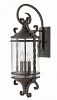 1148OL-CL - Hinkley Lighting - Casa - Three Light Outdoor Large Wall Mount Olde Black Finish with Clear Seedy Glass - Casa