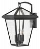 2568MB - Hinkley Lighting - Alford Place - Four Light Outdoor Extra Large Wall Mount Museum Black Finish with Clear Glass - Alford Place