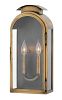 2524LS - Hinkley Lighting - Rowley - Two Light Outdoor Medium Wall Mount Light Antique Brass Finish with Clear Glass - Rowley